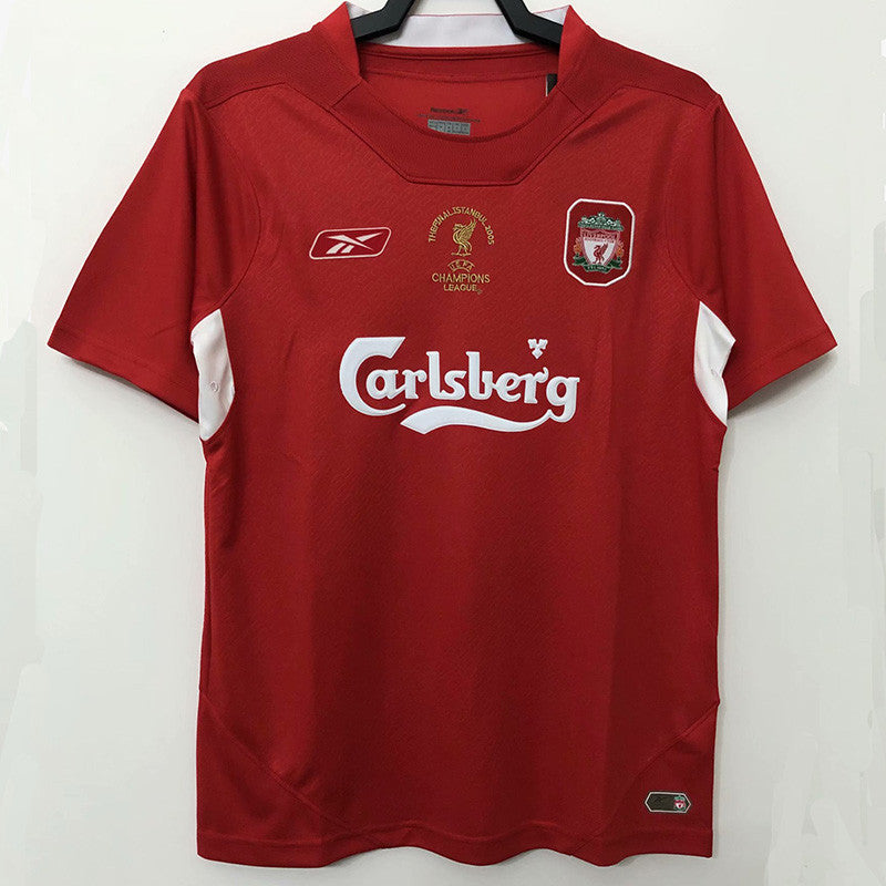 Jersey Retro Liverpool Local 04-05 8 Gerrard Manga Corta Version Aficionado Calidad Premium
