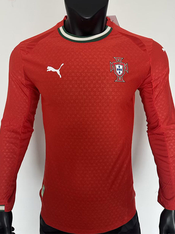 Jersey Portugal 24-25 7 Ronaldo Manga Larga Version Jugador Calidad Premium
