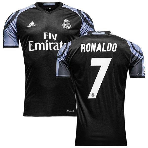 Jersey Retro Real Madrid Alternativa 16-17 Ronaldo 7 Manga Corta Versión Aficionado