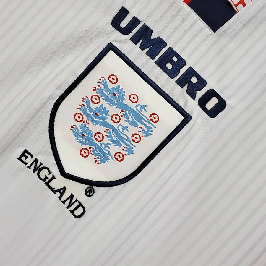 Jersey Retro Inglaterra  1998 7 Beckham  Manga Larga Version Aficionado
