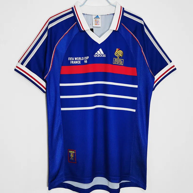 Jersey Retro Francia 1998 10 Zidane Manga Corta Version Aficionado