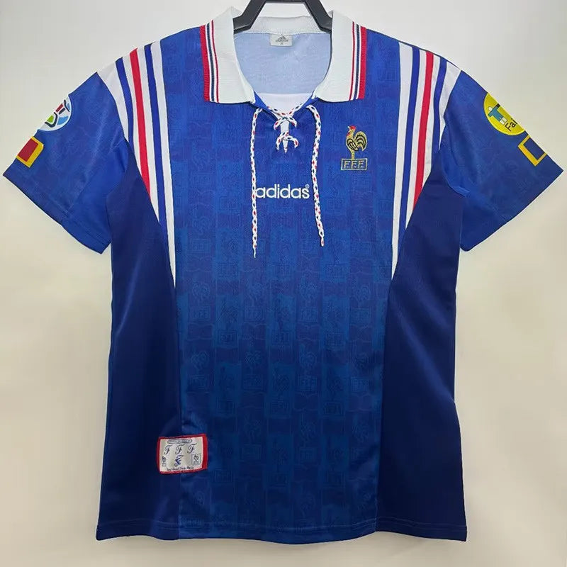 Jersey Retro Francia 1996 10 Zidane Manga Corta Version Aficionado