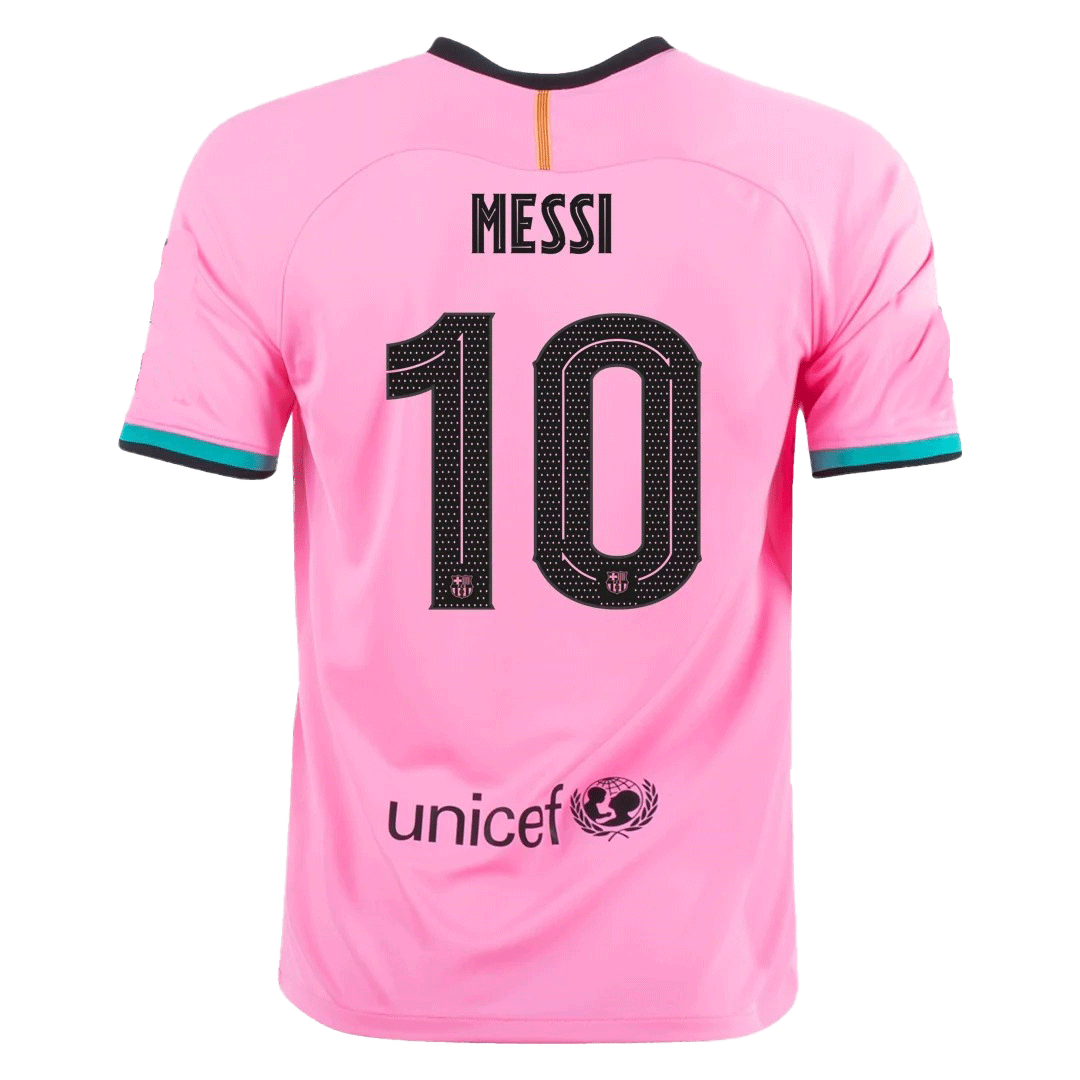 Jersey Retro FC Barcelona  Visita 20-21  Manga Corta Messi 10 Version Aficionado Calidad Premium