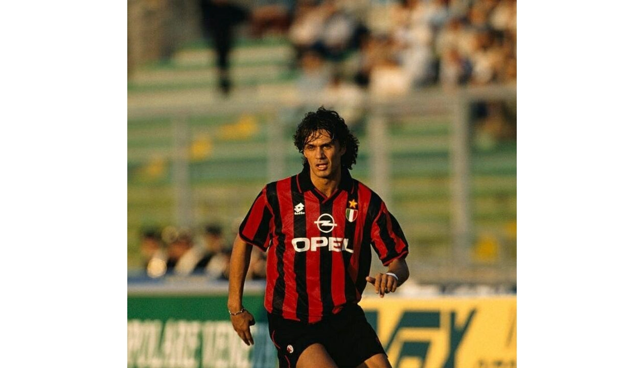 Jersey Retro AC Milan Local 94-95 Manga Corta Maldini 3 Version Aficionado Calidad Premium