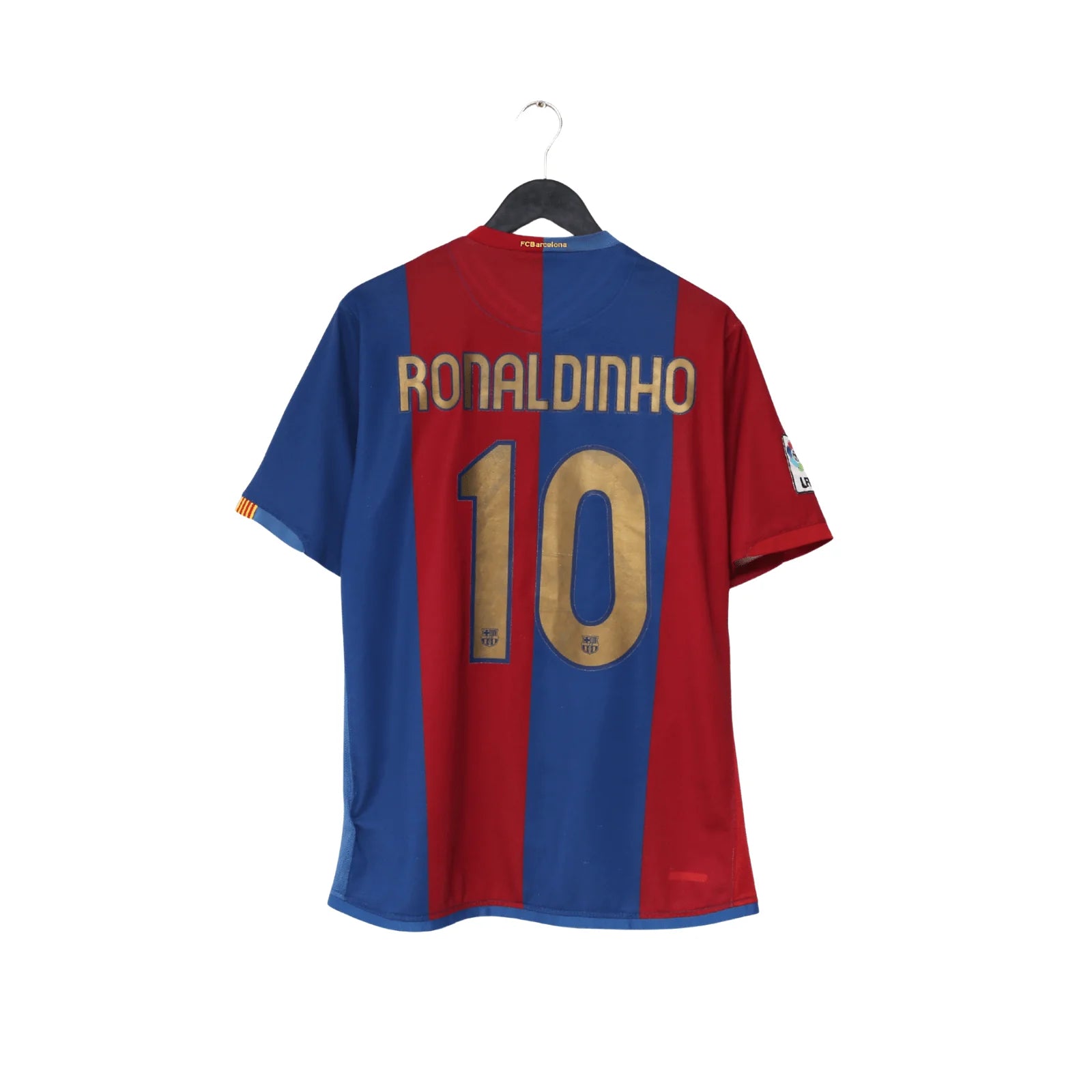 Jersey Retro FC Barcelona  07-08 Manga Corta  Numero 10  Ronaldinho   Version Aficionado Calidad Premium