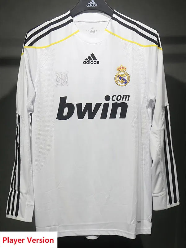 Jersey Retro Real Madrid 09-10 Ronaldo 9 Manga Larga Versión Aficionado