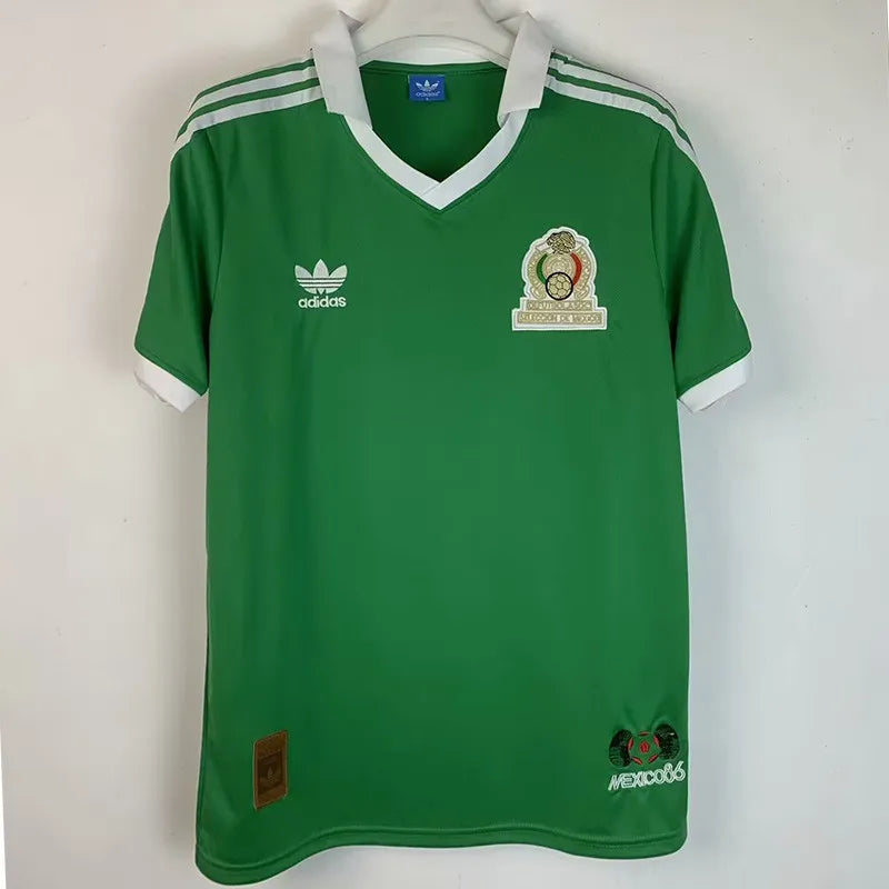 Jersey Retro Mexico Local 1986 9  Manga Corta Version Aficionado Calidad Premium