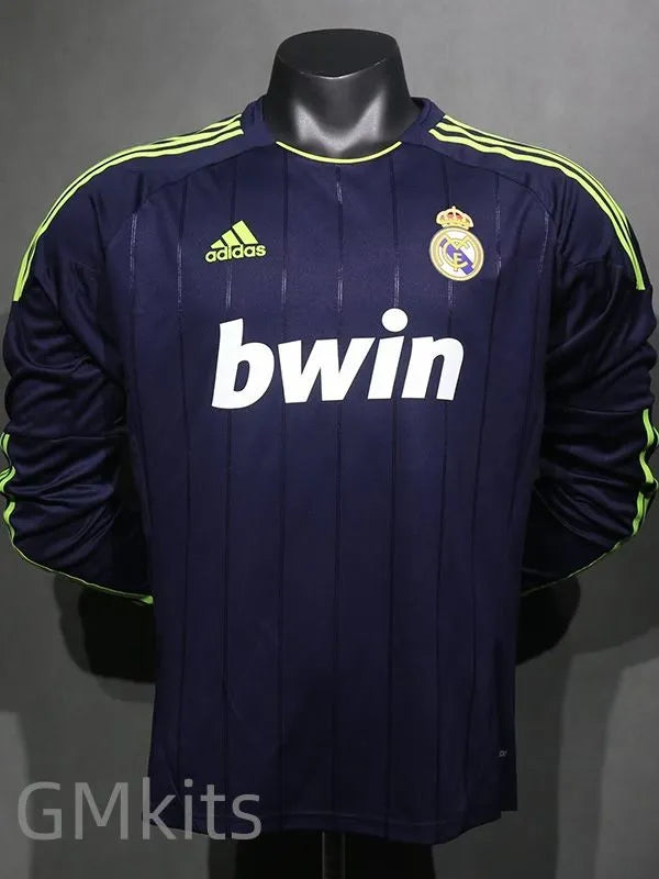 Jersey Retro Real Madrid Visita  12-13  Hombre Ronaldo 7 Manga Larga Versión Aficionado
