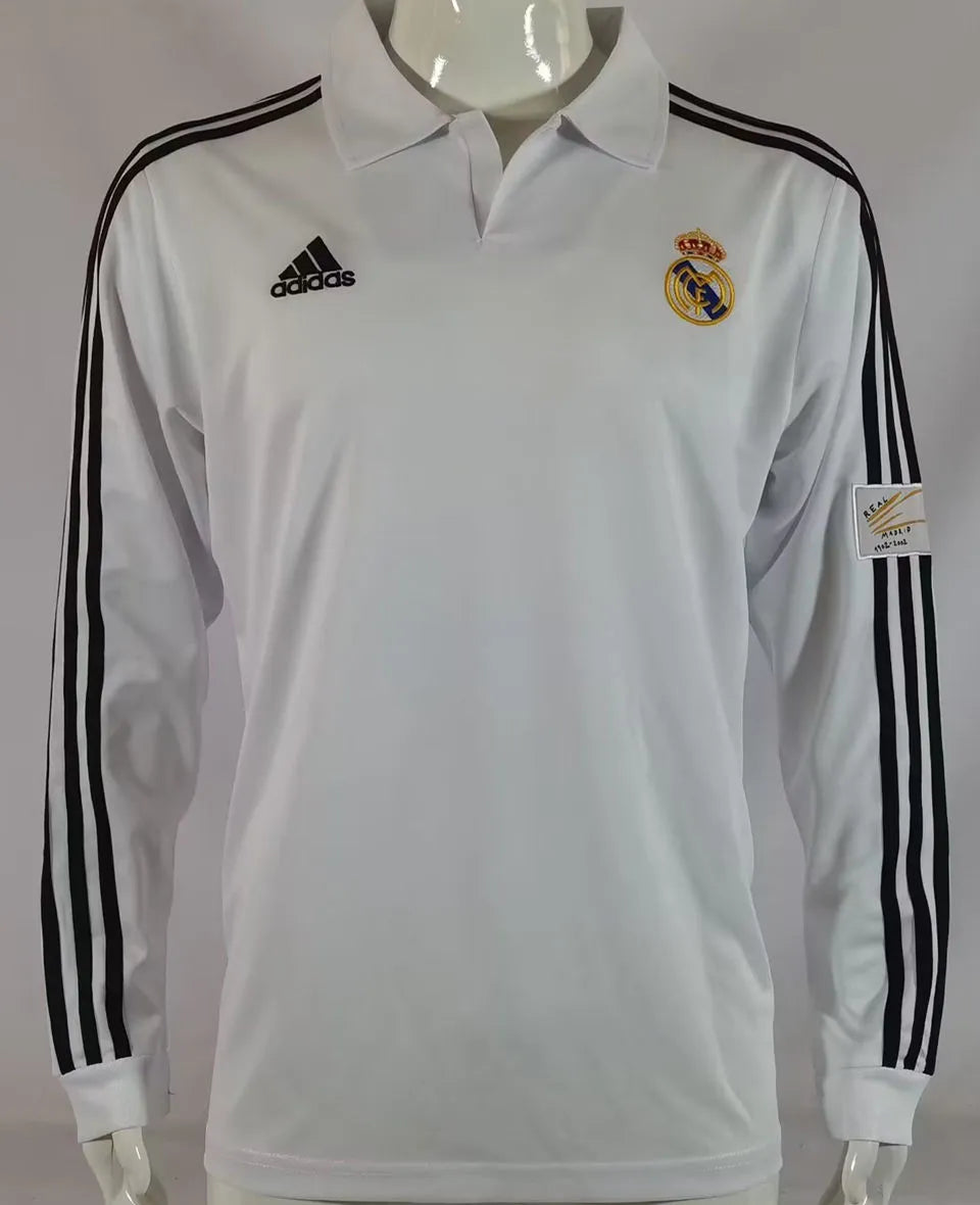 Jersey Retro Real Madrid Centenario Zidane 5 Manga Larga Versión Aficionado