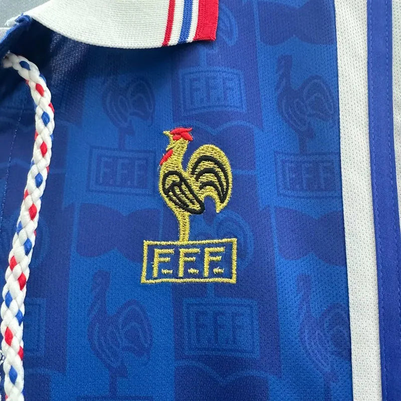 Jersey Retro Francia 1996 10 Zidane Manga Corta Version Aficionado