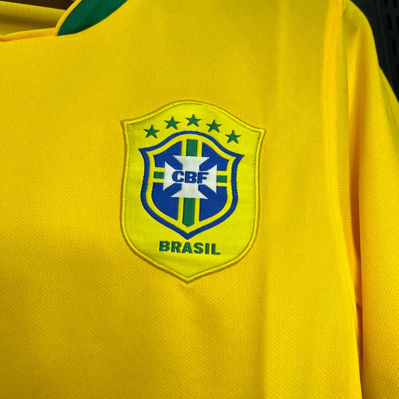 Jersey Retro Brasil 2006 9 Ronaldo  Manga Corta Version Aficionado