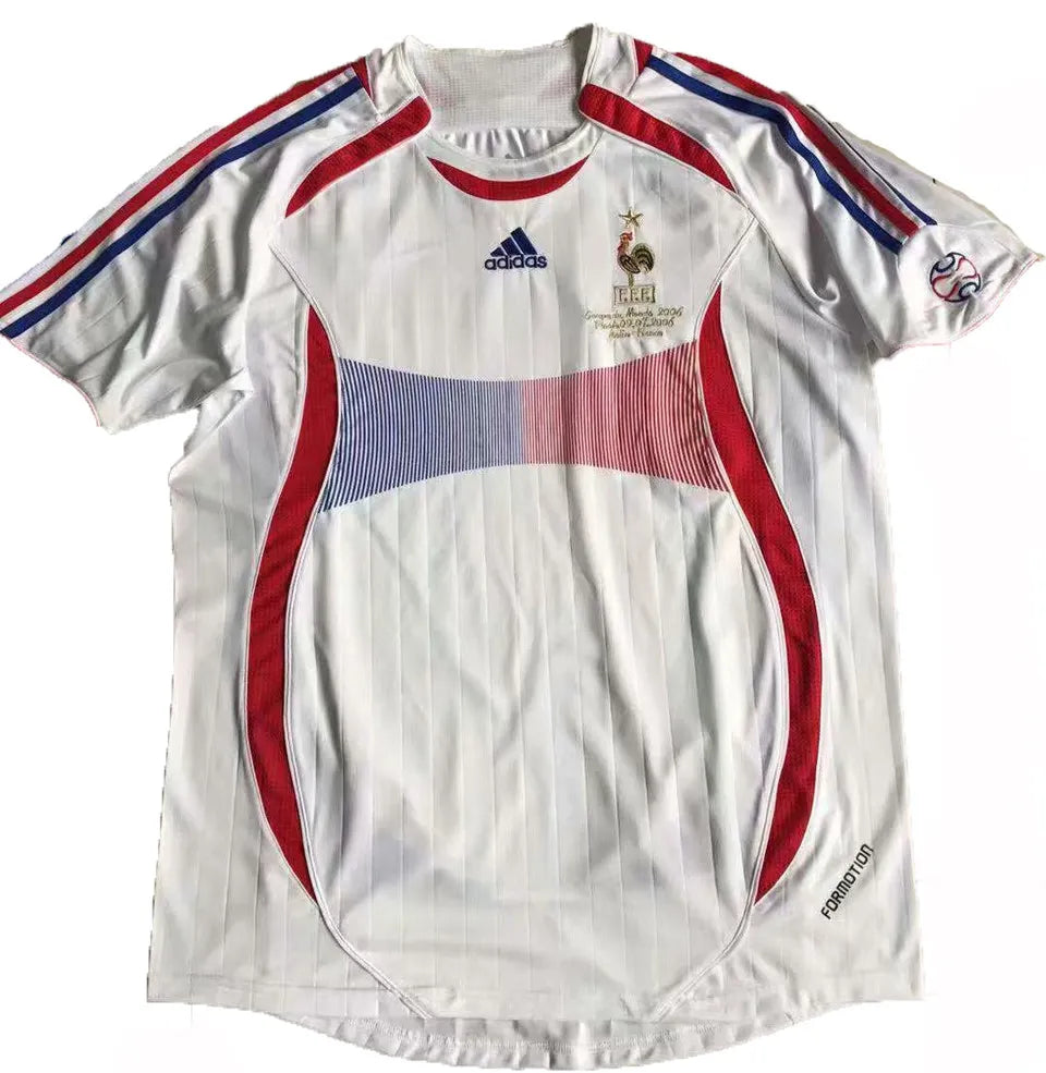 Jersey Retro Francia Visita  2006 10 Zidane Manga Corta Version Aficionado