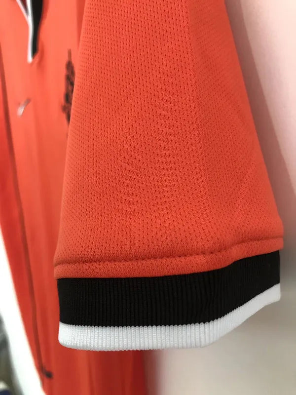 Jersey Retro Paises Bajos Local 1998 8 Bergkamp Manga Corta Version Aficionado Calidad Premium