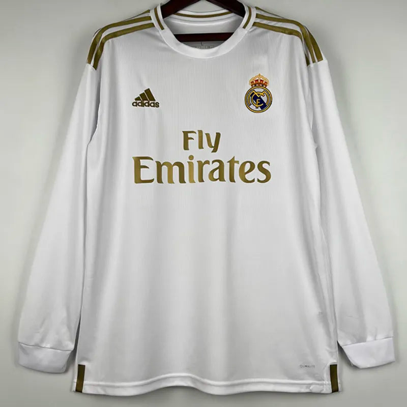 Jersey Retro Real Madrid Hombre 19-20  Ronaldo 7 Manga Larga  Versión Aficionado