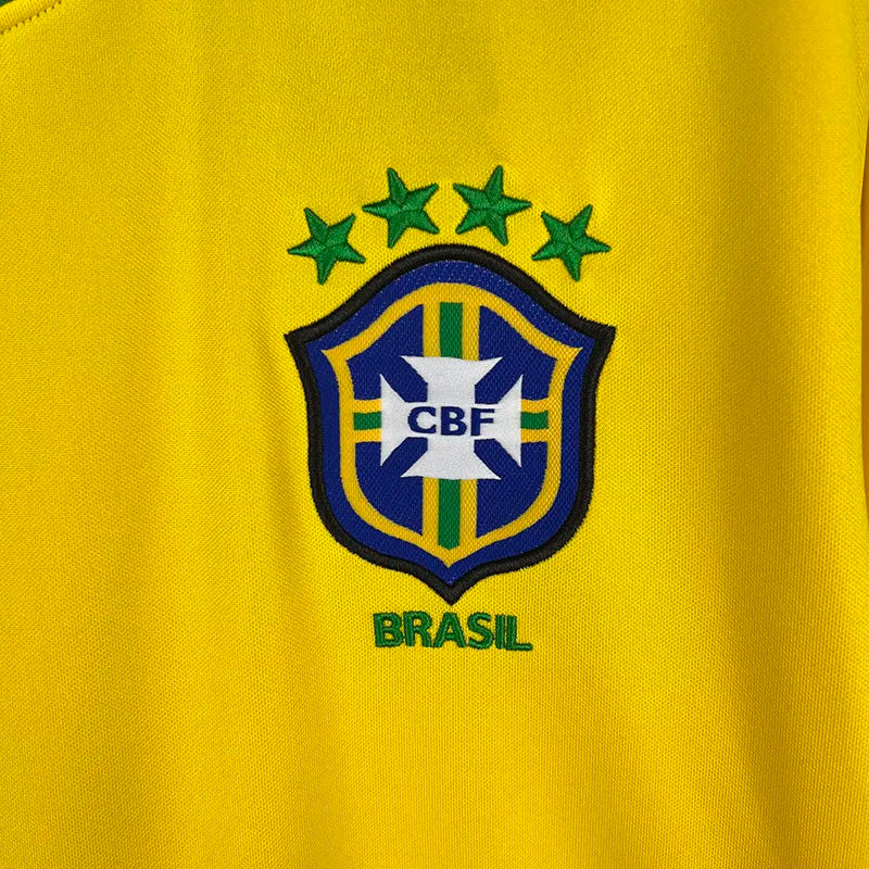 Jersey Retro Brasil 1998  9 Ronaldo  Manga Larga Version Aficionado