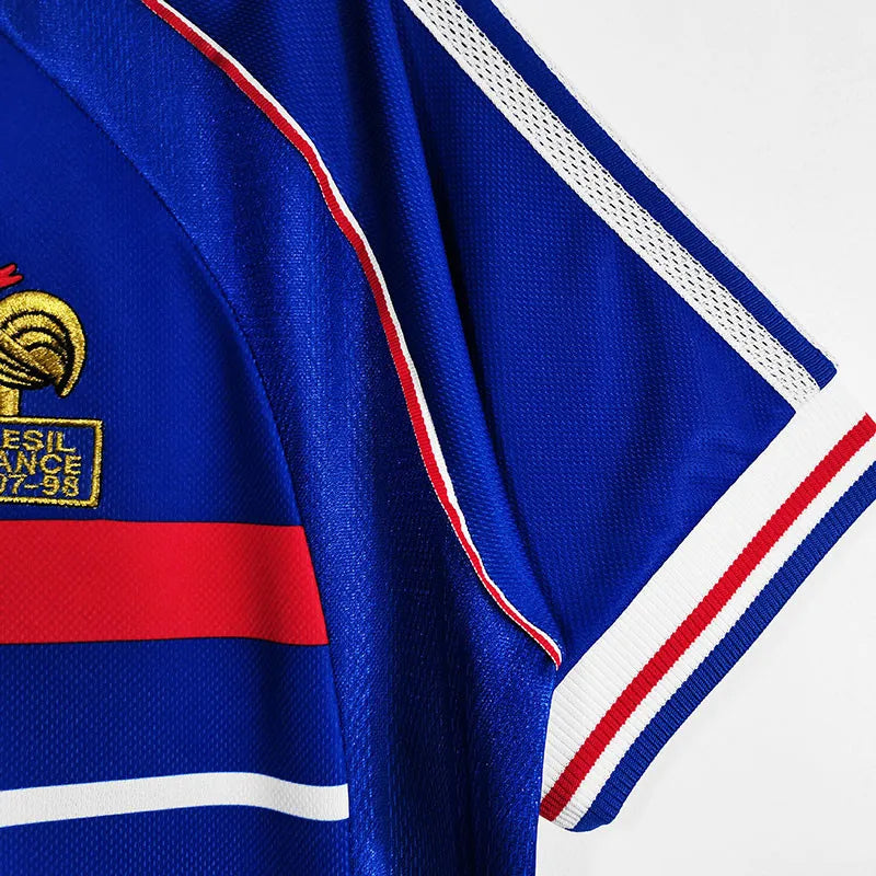 Jersey Retro Francia 1998 10 Zidane Manga Corta Version Aficionado