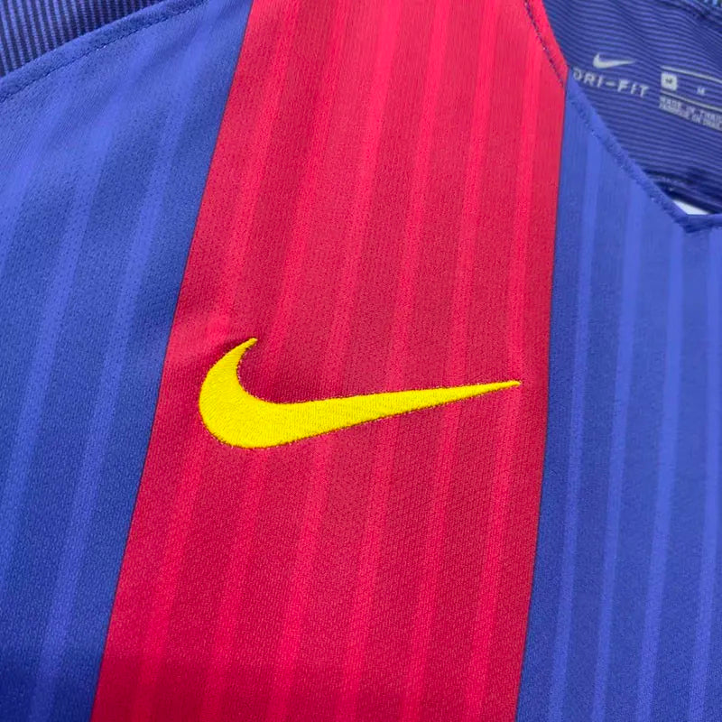 Jersey Retro FC Barcelona  Local  16-17   Manga Corta Messi 10 Version Aficionado Calidad Premium
