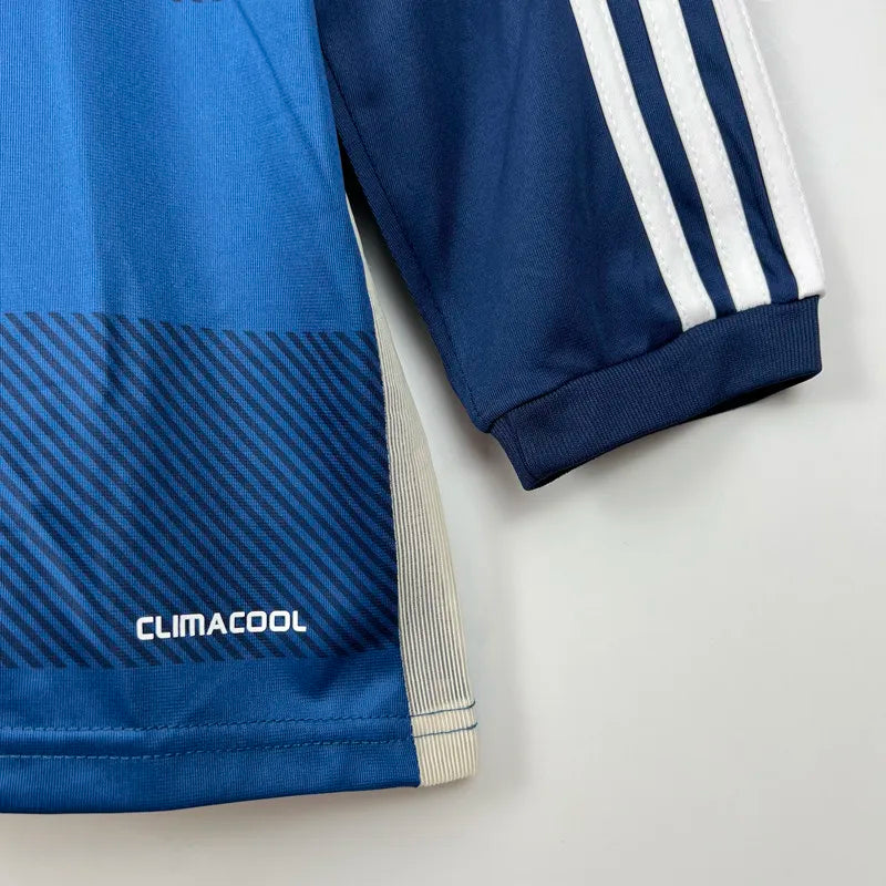 Jersey Retro Argentina Visita 2014 10 Messi Manga Larga Version Aficionado