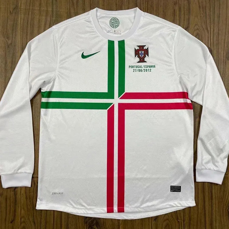Jersey Retro Portugal Visita  2012 7 Cristiano Ronaldo Manga Larga Version Aficionado Calidad Premium
