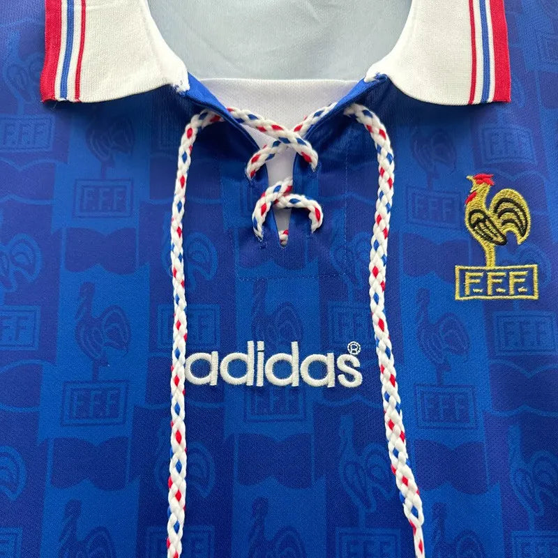 Jersey Retro Francia 1996 10 Zidane Manga Corta Version Aficionado