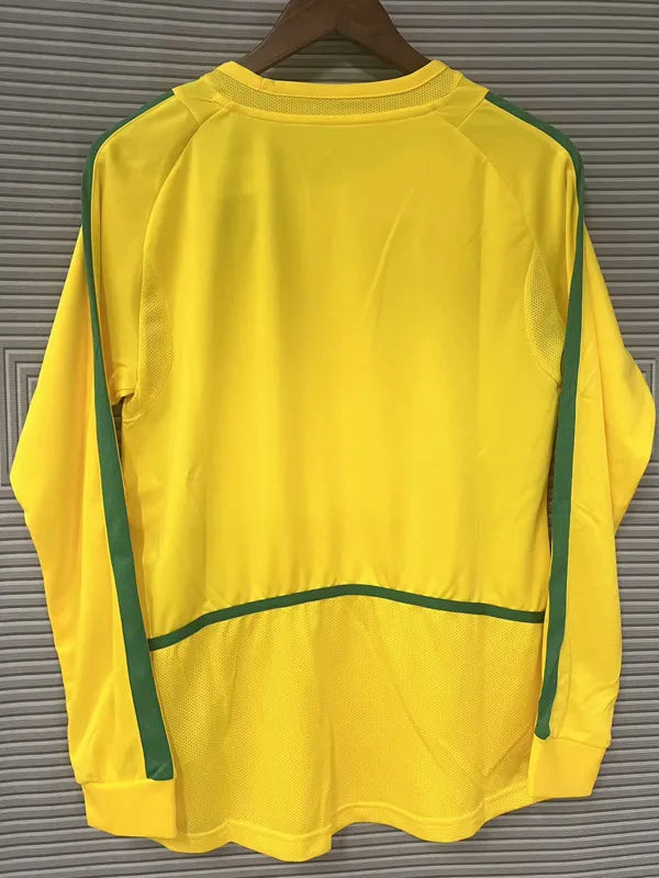 Jersey Retro Brasil 2002 9 Ronaldo  Manga Larga Version Aficionado