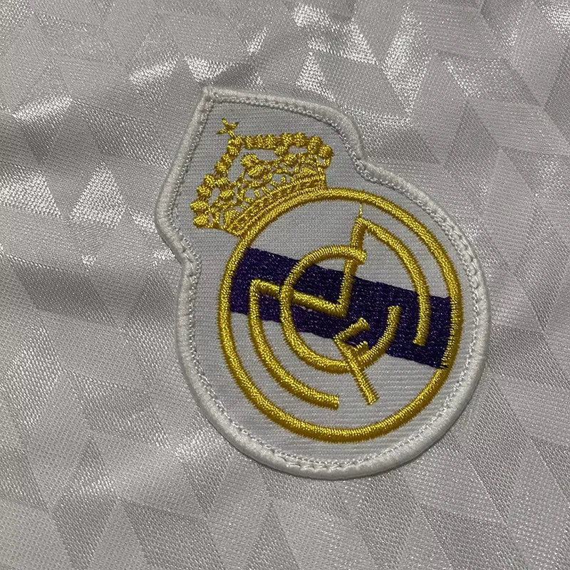 Jersey Retro Real Madrid 86-87  Hombre 9 Manga Corta Versión Aficionado