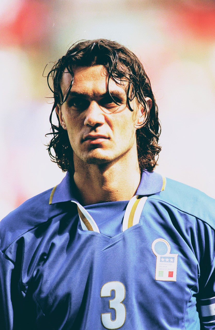 Jersey Retro Italia Local  1996 3 Maldini  Manga Corta Version Aficionado