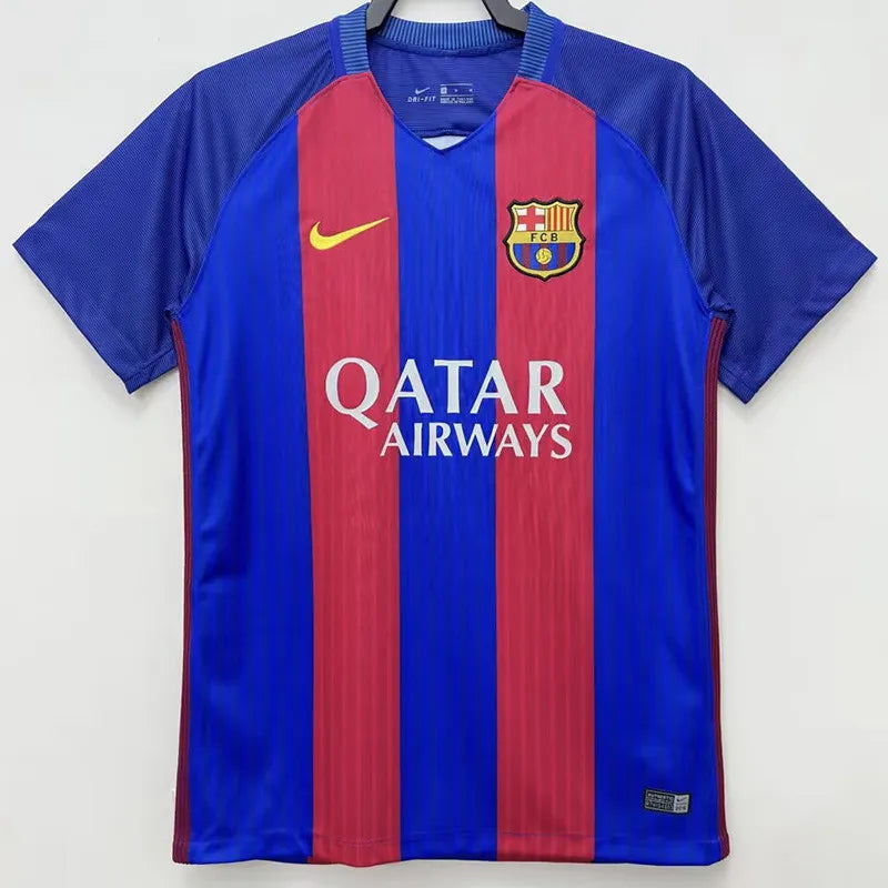 Jersey Retro FC Barcelona  Local  16-17   Manga Corta Messi 10 Version Aficionado Calidad Premium