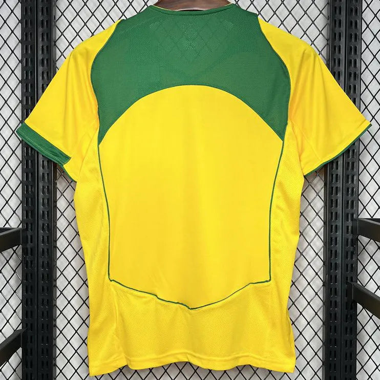 Jersey Retro Brasil 2004 9 Ronaldo  Manga Corta Version Aficionado