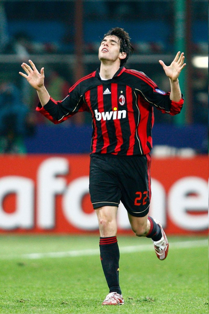 Jersey Retro AC Milan 06-07 Manga Larga KAKA 22 Version Aficionado Calidad Premium