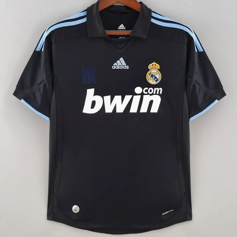 Jersey Retro Real Madrid Visita  09-10  Hombre Ronaldo 9 Manga Corta Versión Aficionado