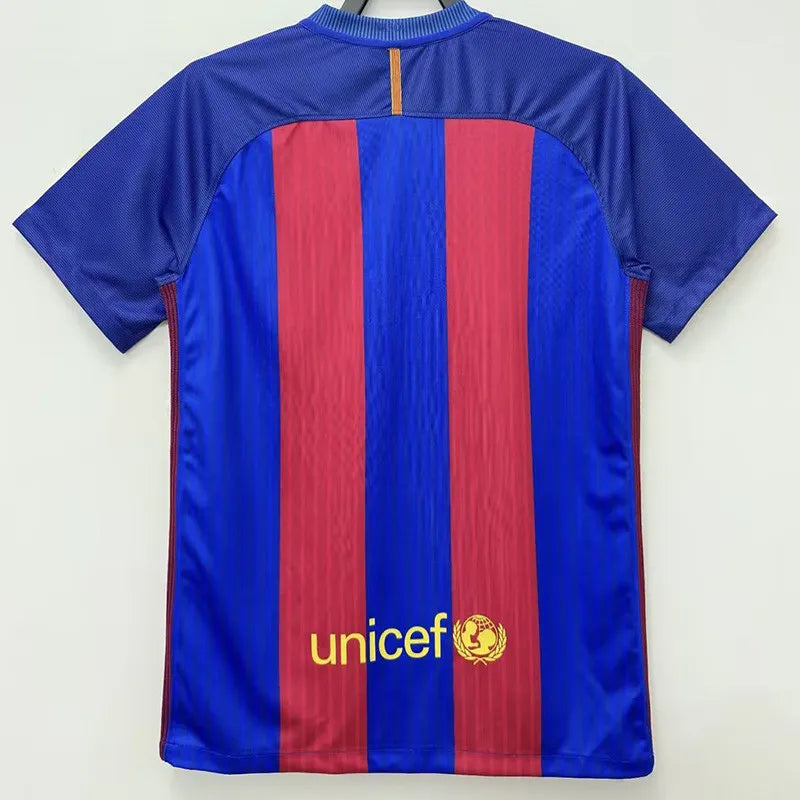 Jersey Retro FC Barcelona  Local  16-17   Manga Corta Messi 10 Version Aficionado Calidad Premium