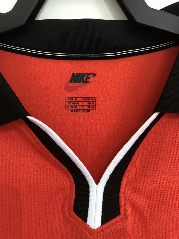 Jersey Retro Paises Bajos Local 1998 8 Bergkamp Manga Corta Version Aficionado Calidad Premium