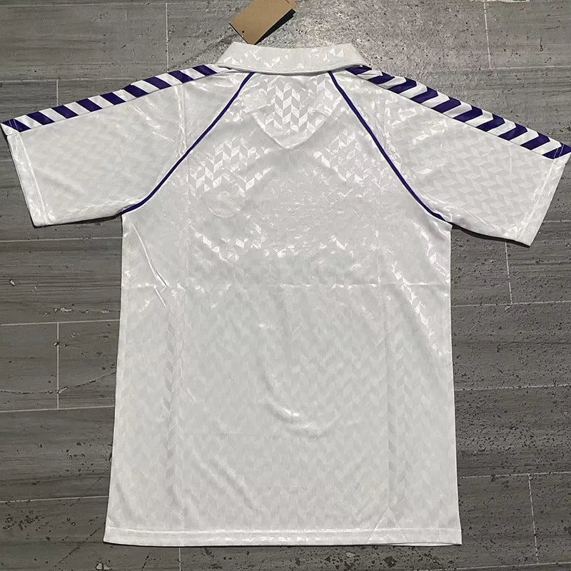 Jersey Retro Real Madrid 86-87  Hombre 9 Manga Corta Versión Aficionado