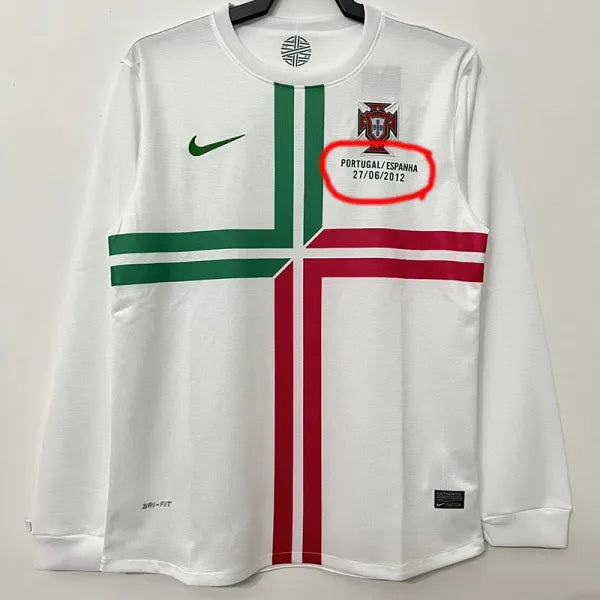 Jersey Retro Portugal Visita  2012 7 Cristiano Ronaldo Manga Larga Version Aficionado Calidad Premium