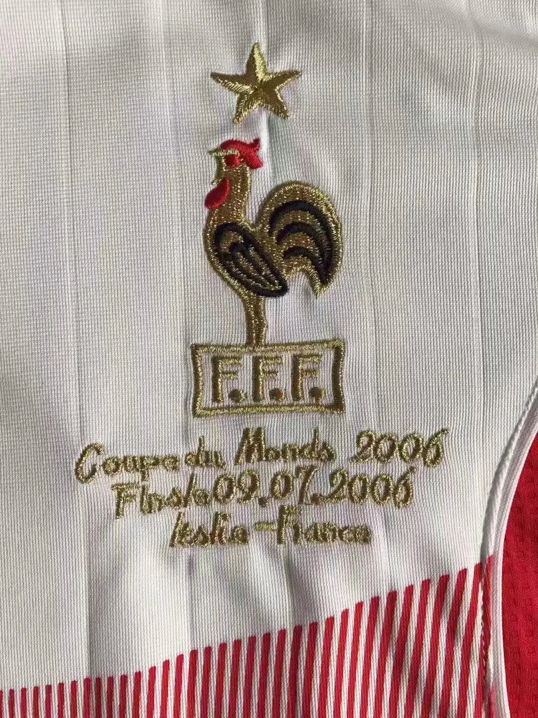 Jersey Retro Francia Visita  2006 10 Zidane Manga Corta Version Aficionado