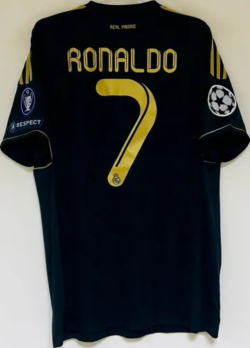 Jersey Retro Real Madrid Visita  11-12  Hombre Ronaldo 7 Manga Larga Versión Aficionado