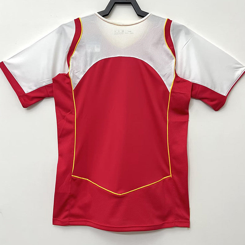 Jersey Retro Arsenal Local 04- 05 Manga Corta Numero 14 Henry Version Aficionado Calidad Premium