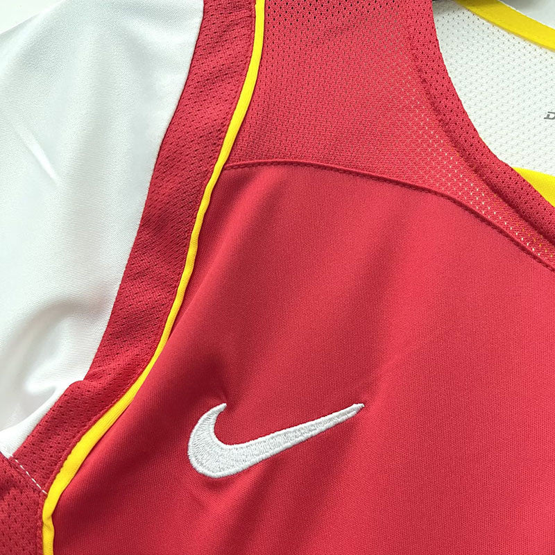 Jersey Retro Arsenal Local 04- 05 Manga Corta Numero 14 Henry Version Aficionado Calidad Premium