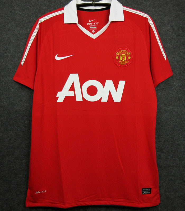 Jersey Retro Manchester United Local 10- 11 Manga Corta Numero 14 Chicharito Version Aficionado Calidad Premium