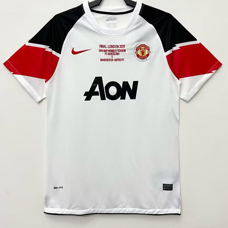 Jersey Retro Manchester United Visita   10- 11 Manga Larga Numero 14 Chicharito Version Aficionado Calidad Premium