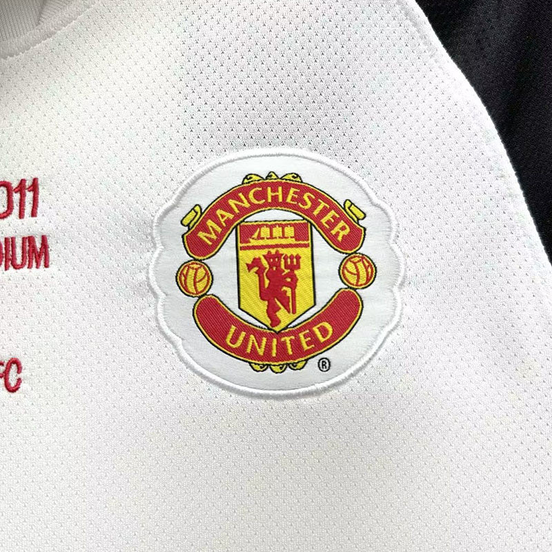 Jersey Retro Manchester United Visita   10- 11 Manga Larga Numero 14 Chicharito Version Aficionado Calidad Premium