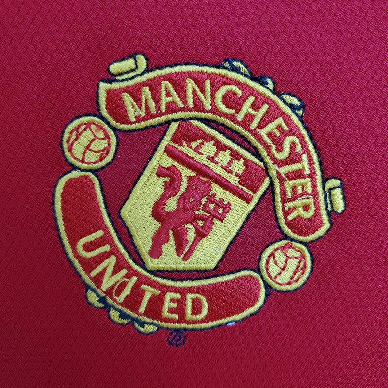 Jersey Retro Manchester United Local 04-05 Manga Larga Numero 7 Ronaldo Version Aficionado Calidad Premium
