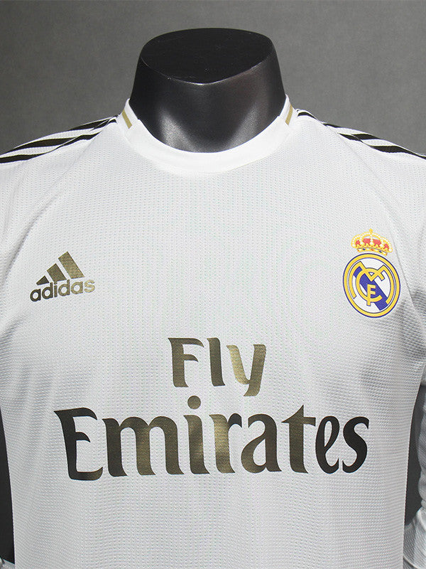 Jersey Retro Real Madrid Local 19-20  Manga Larga Numero 4 RAMOS Version Aficionado Calidad Premium