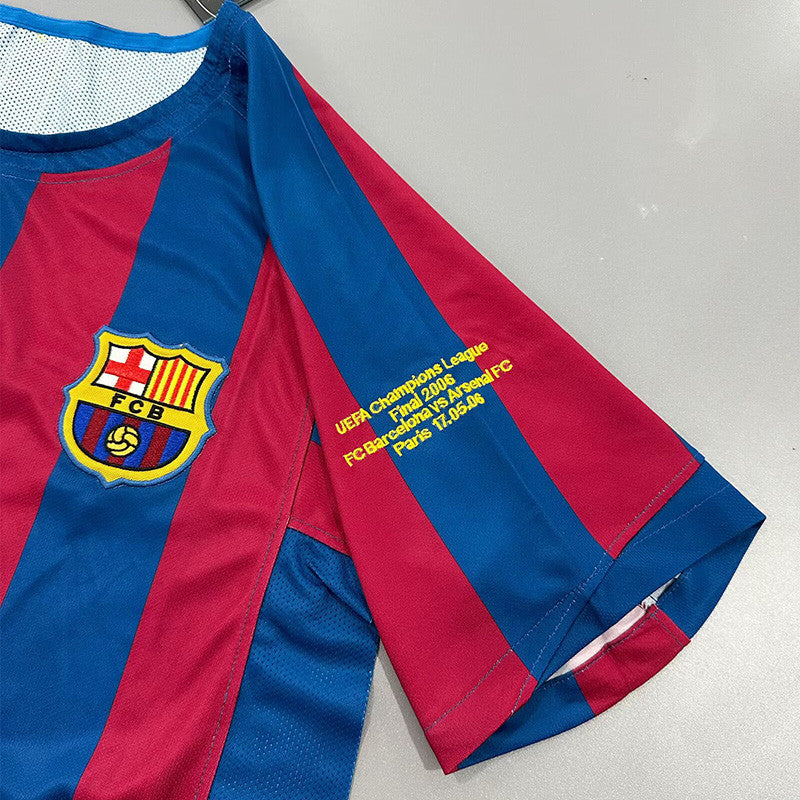 Jersey Retro FC Barcelona  05-06  Manga Corta  Numero 4 Marquez Version Aficionado Calidad Premium