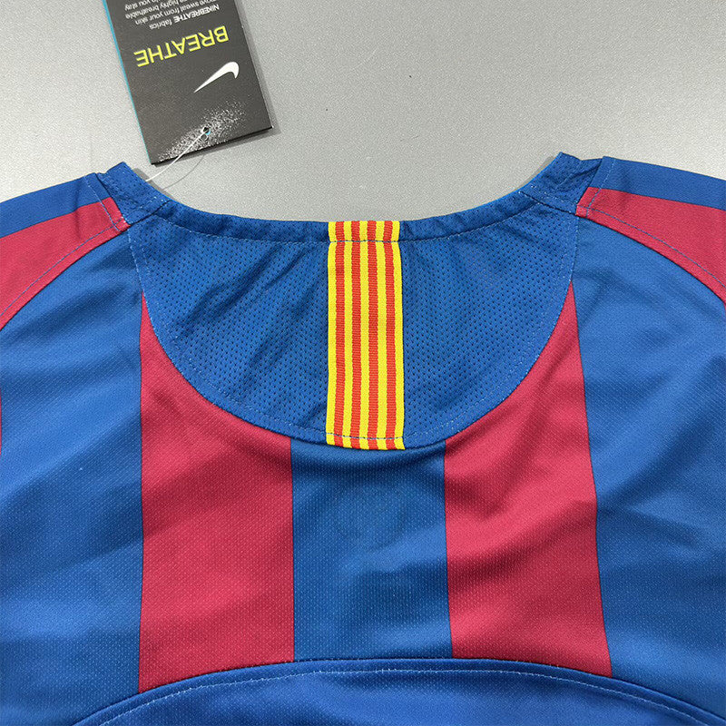 Jersey Retro FC Barcelona  05-06  Manga Corta  Numero 4 Marquez Version Aficionado Calidad Premium