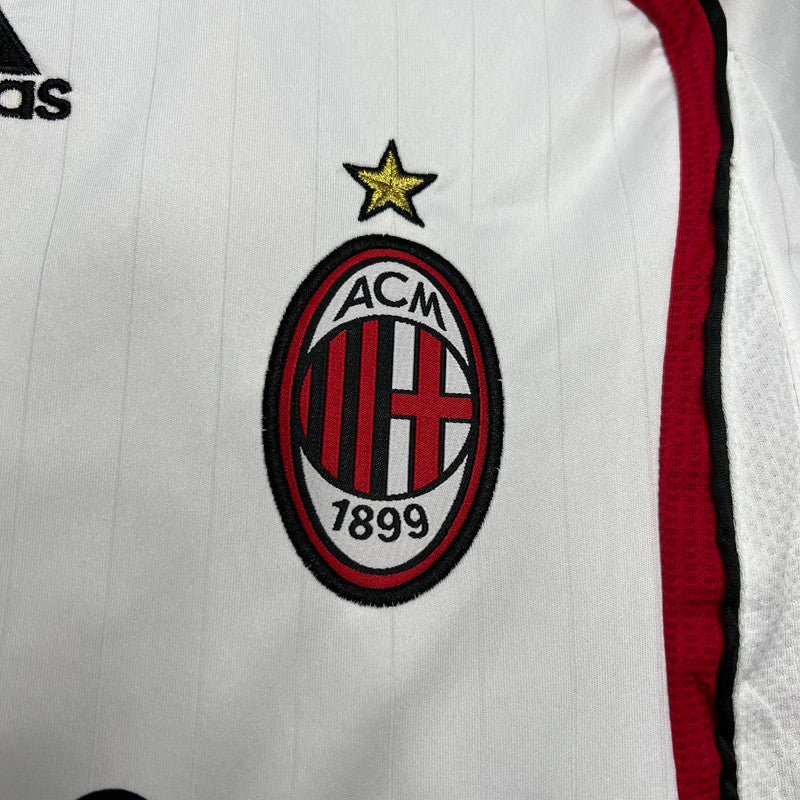 Jersey Retro AC Milan 06-07 Visita  Manga Larga KAKA 22 Version Aficionado Calidad Premium
