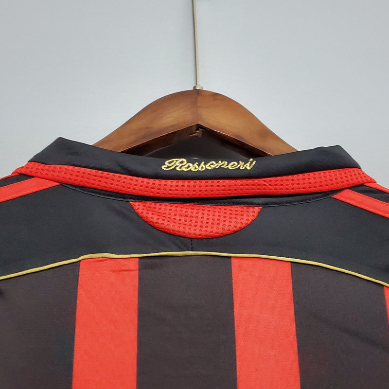 Jersey Retro AC Milan 06-07 Manga Larga KAKA 22 Version Aficionado Calidad Premium