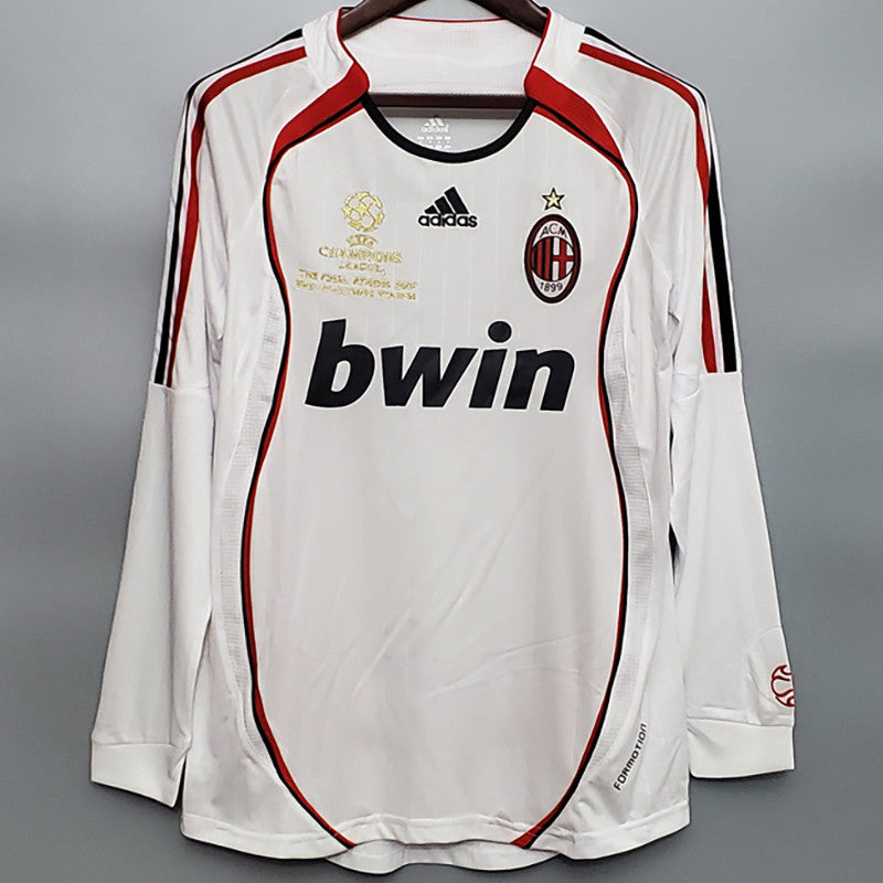 Jersey Retro AC Milan 06-07 Visita  Manga Larga KAKA 22 Version Aficionado Calidad Premium