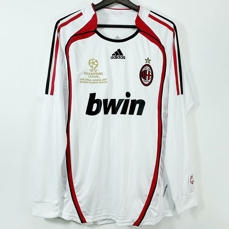 Jersey Retro AC Milan 06-07 Visita  Manga Larga KAKA 22 Version Aficionado Calidad Premium